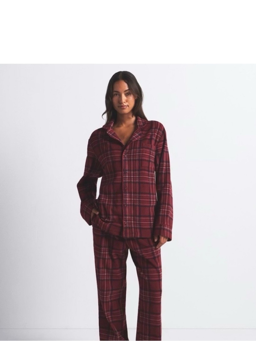 Skims Unisex Plaid Pajama Shirt